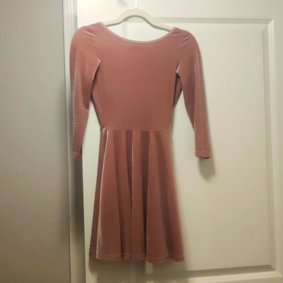 Backless Blush Velvet Ballet Dress by American Apparel - Picture 2 of 6